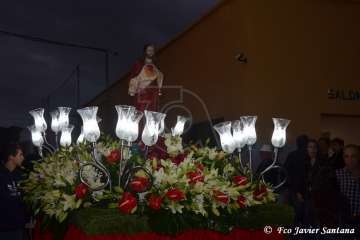 Procesión sin presencia policial en Ojos de Garza (Foto TA)